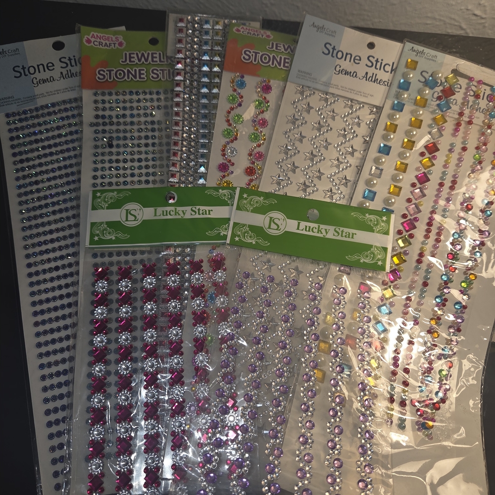 Colorful Gem Stickers Set